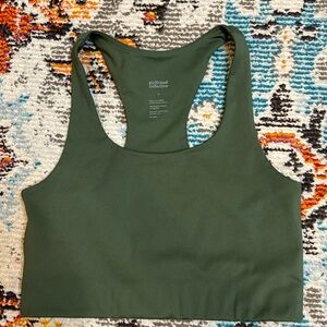 Girlfriend collective olive green sports bra size Medium